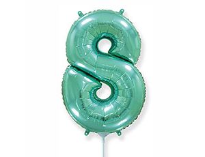 Шар (16"/41 см) Цифра 8, тиффани, 1 шт.