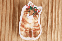 Шильд на прищепке (3*4,5 см), "Киска", Картон, УФ печать, 1 шт.