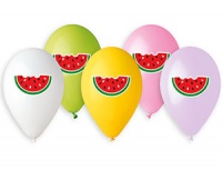 Шар (14"/35см) Арбуз, пастель, ассорти, 1ст., 50 шт.