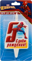 Безымянный Свеча Цифра, 5 Человек-Паук, 12 см, 1 шт.