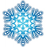 Наклейка "Снежинка", 10 шт.