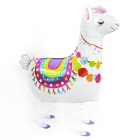 5EAyHsHwPs8 Шар (31''/79 см) Ходячая Фигура, Лама Альпака, Белый, 1 шт.