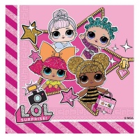 Салфетки (33*33см), Куклы ЛОЛ, 20 шт. 