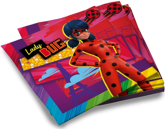 Салфетки (33*33 см), Леди Баг и Супер-кот, 20 шт.