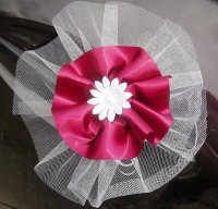 Банты на ручки "Ромашка", марсала, 4 шт.