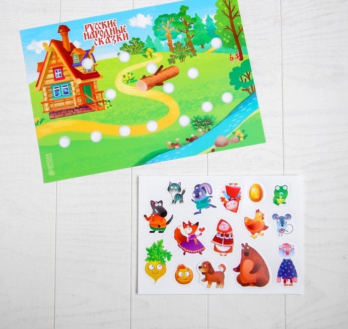 Игрушка развивающая "Веселые липучки. Русские народные сказки", 1 шт.