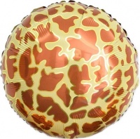 Шар (18''/46 см) Круг, Анималистика, Пятна жирафа, 1 шт.