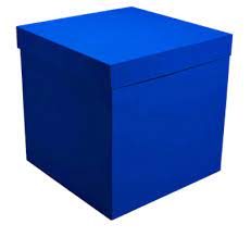 Коробка для надутых шаров (70*70*70см), Синяя, 1 шт. (уценка, смотреть описание)