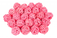 Шар из ротанга (3см), розовый, 1 шт.