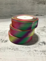 Лента репсовая (25мм*22,85м), Диагональная радуга, 1 шт.