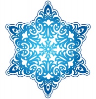 Наклейка "Снежинка", 10 шт.