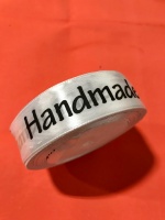 Лента атласная (25мм*18,3м), Handmade, Белый, 1 шт.