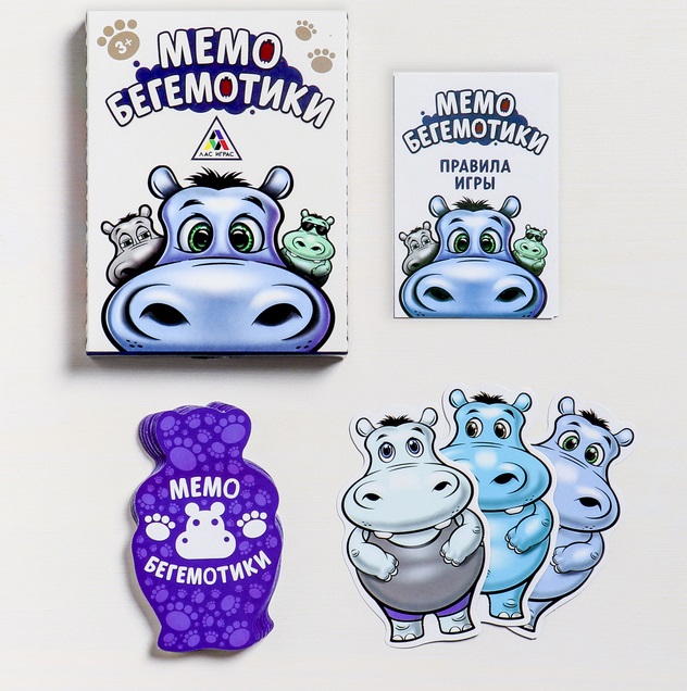 Игра "Мемо бегемотики", 1 шт.