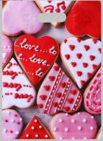 Пакет полиэтиленовый (31*40 см), Пряничные сердца, 60 мкм, 1 шт.