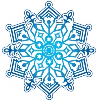 Наклейка "Снежинка", 10 шт.