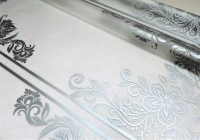 Пленка матовая (600мм), Ажур, Серебро, 200 гр, 1 шт.