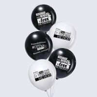 Шар (12"/30 см), "Приколы. Работы", ассорти, пастель, 5 шт.