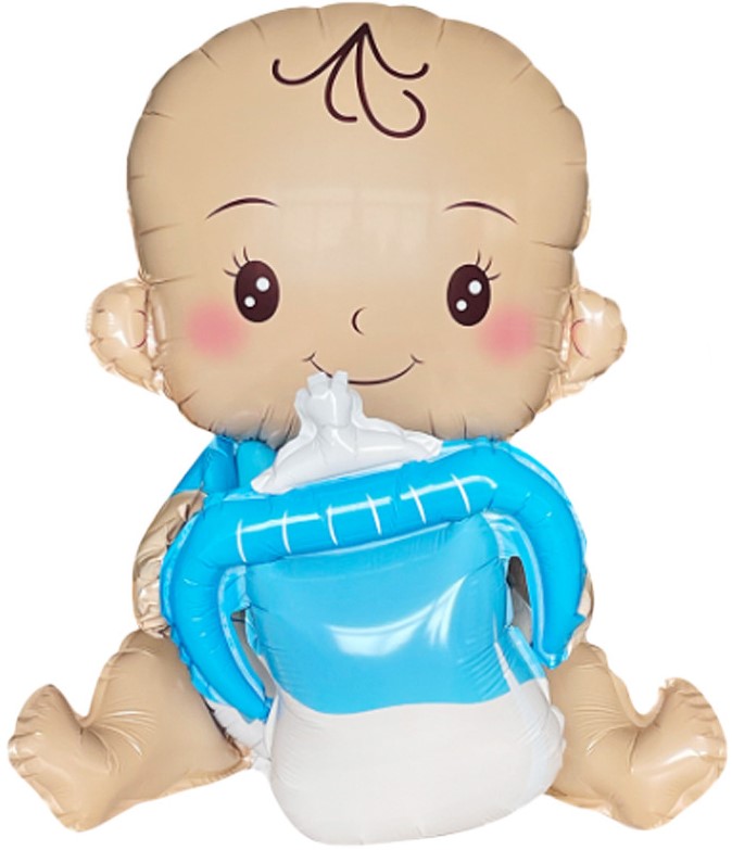 Шар (20''/51см) Фигура 3D, Малыш Мальчик, 1 шт. 