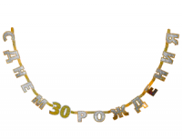 Гирлянда-буквы (240 см), С ДР 30 голография, 1 шт.