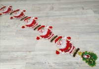Растяжка (95*16см), "Санта", 6 элементов, 1 шт.