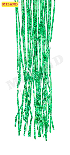 Дождик зеленый голография "Блеск", 1 м*9 см, 10 шт.