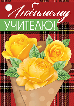 Бирка (5,5*7,9 см) "Любимому учителю!", 1 шт.