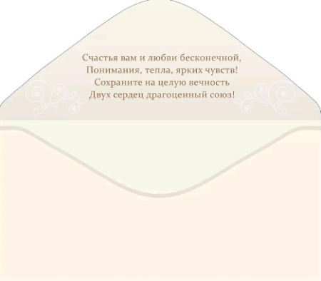 Конверт для денег (16,8*8,4см), В день свадьбы!, кольца, 1 шт.
