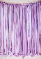 Набор креповых лент для декора (5см*2,3м), "Стримеры", Нежно-розовый, 6 шт.