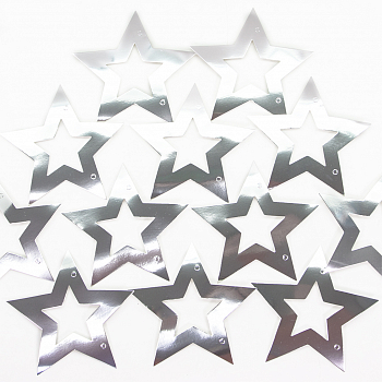 Гирлянда-звезда (200см), Контур, Серебро, Металлик, 1 шт.