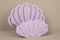 Подарочная упаковка (17,5*7,5*14см) Ракушка, МДФ, окрашен., Сиреневый, 1 шт.