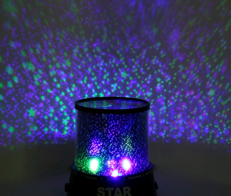 Ночник-проектор "Звёздное небо" 4 LED, 12 см, (DC/5V, USB или 3*АА не в комплекте), 1 шт.