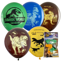 Шар (12"/30см) Мир Юрского периода, Ассорти, пастель, 5 шт. 