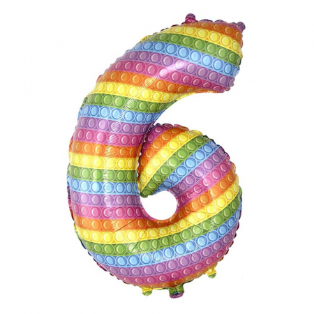 Шар (32"/81см) Цифра "6/9" Поп-ит, 1 шт.