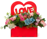 Декоративный ящик (24*12*32см), Любовь, Красный, 1 шт.