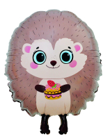 Шар (31''/79см) Фигура, Ежик с кексиком, 1 шт. 