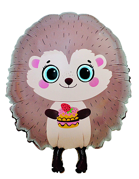 Шар (31''/79см) Фигура, Ежик с кексиком, 1 шт. 