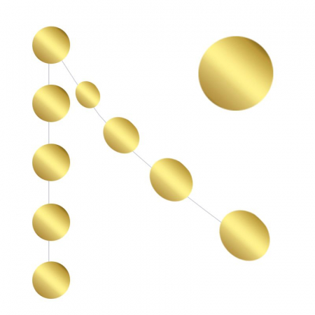 Гирлянда 2,5 м "Круги" Золотая, 1 шт.