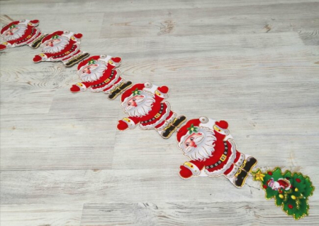 Растяжка (95*16см), "Санта", 6 элементов, 1 шт.