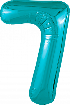 Шар (40''/102см) Цифра, 7 Slim, Океан, 1 шт. в упак.