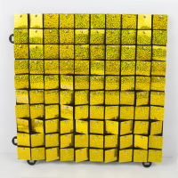 Декоративная панель Пайетки (30*30см), Лазерные точки, Золото, Голография, 1 шт.