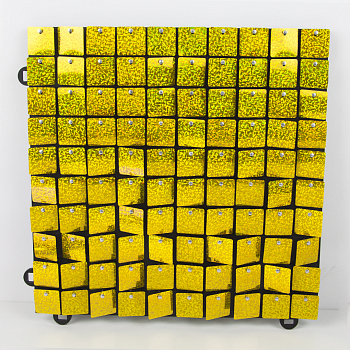 Декоративная панель Пайетки (30*30см), Лазерные точки, Золото, Голография, 1 шт.