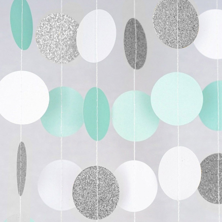 Подвеска (200см), "Круги", Голубой микс, 1 шт.