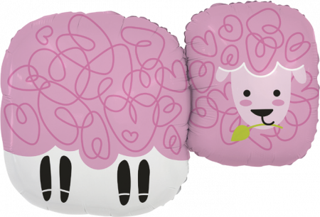 Шар (35''/89см) Фигура, Овечка, 1 шт. в упак.