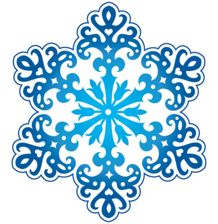 Наклейка "Снежинка", 10 шт.