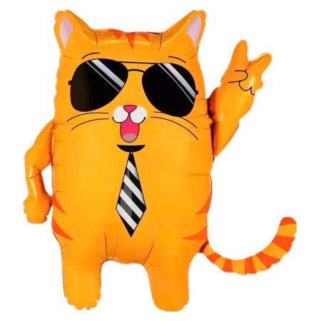 Шар (24"/61см) Фигура, Крутой Кот, 1 шт.