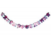 Гирлянда-буквы (220см), С ДР Блогер Party, 1 шт.