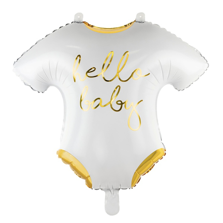 Шар (20"/51см) Фигура, Боди HELLO BABY, Белый, 1 шт.