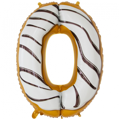 Шар (34''/86 см) Цифра, 0 Пончик, 1 шт. в упак.