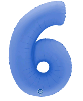Шар (40''/102см) Цифра, "6/9", Голубой Лотос, Матовый, 1 шт. в уп.