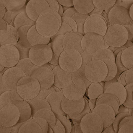 Конфетти тишью (2,5см), Круги, Коричневый, 50 гр.